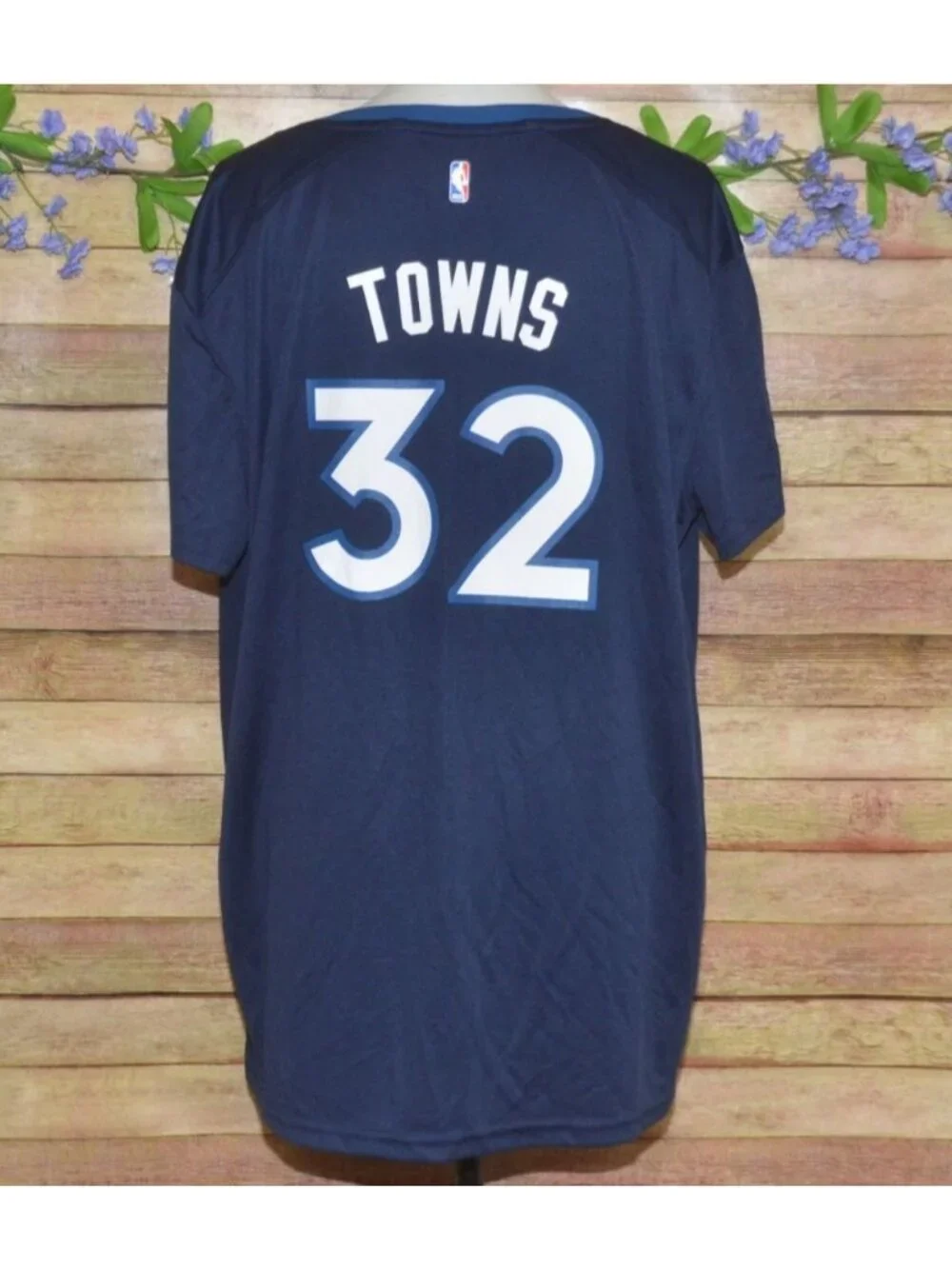 Fanatics Womens Blue Minnesota Timberwolves Towns #32 Jersey Shirt Top Size 2XL